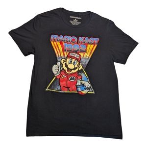 Mario Kart 1992 Size Medium T Shirt Black Mario